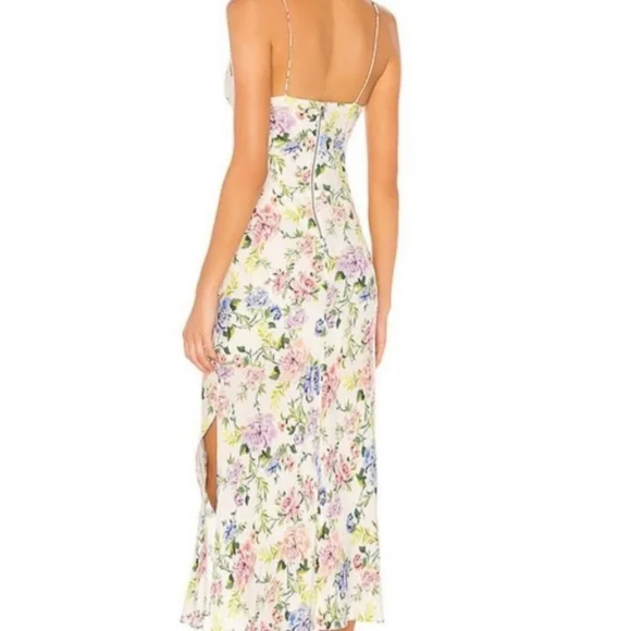 Alice + Olivia Harmony Slit Midi Wedding Guest Special Event Dress - Picture 2 of 6